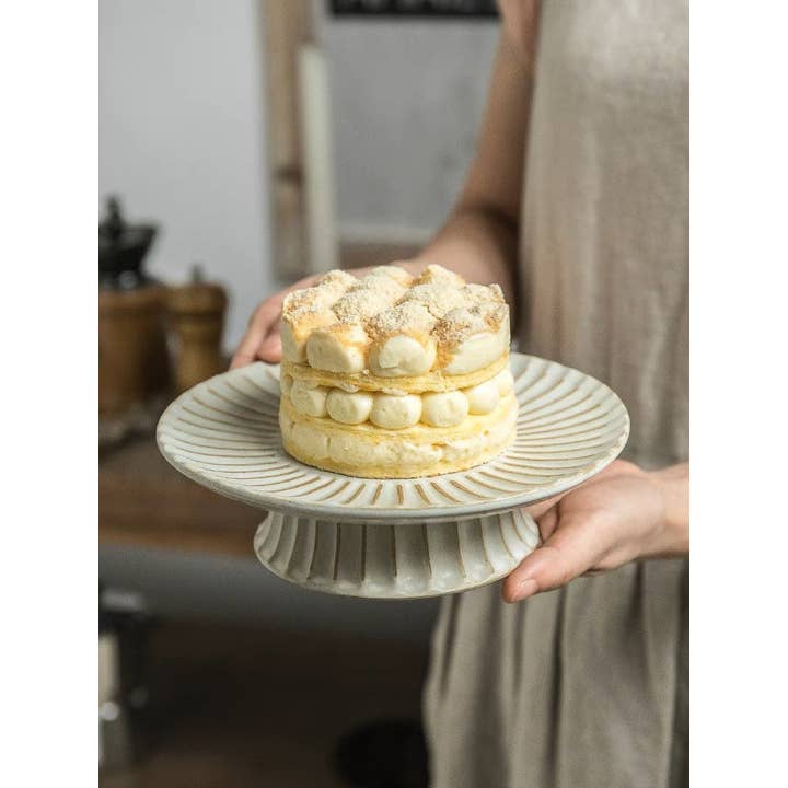 Gohobi (We cover U.S. import duties) - Wholesale Serving Plate - Gohobi Ceramic high stand plate Japanese Korean style tablew1