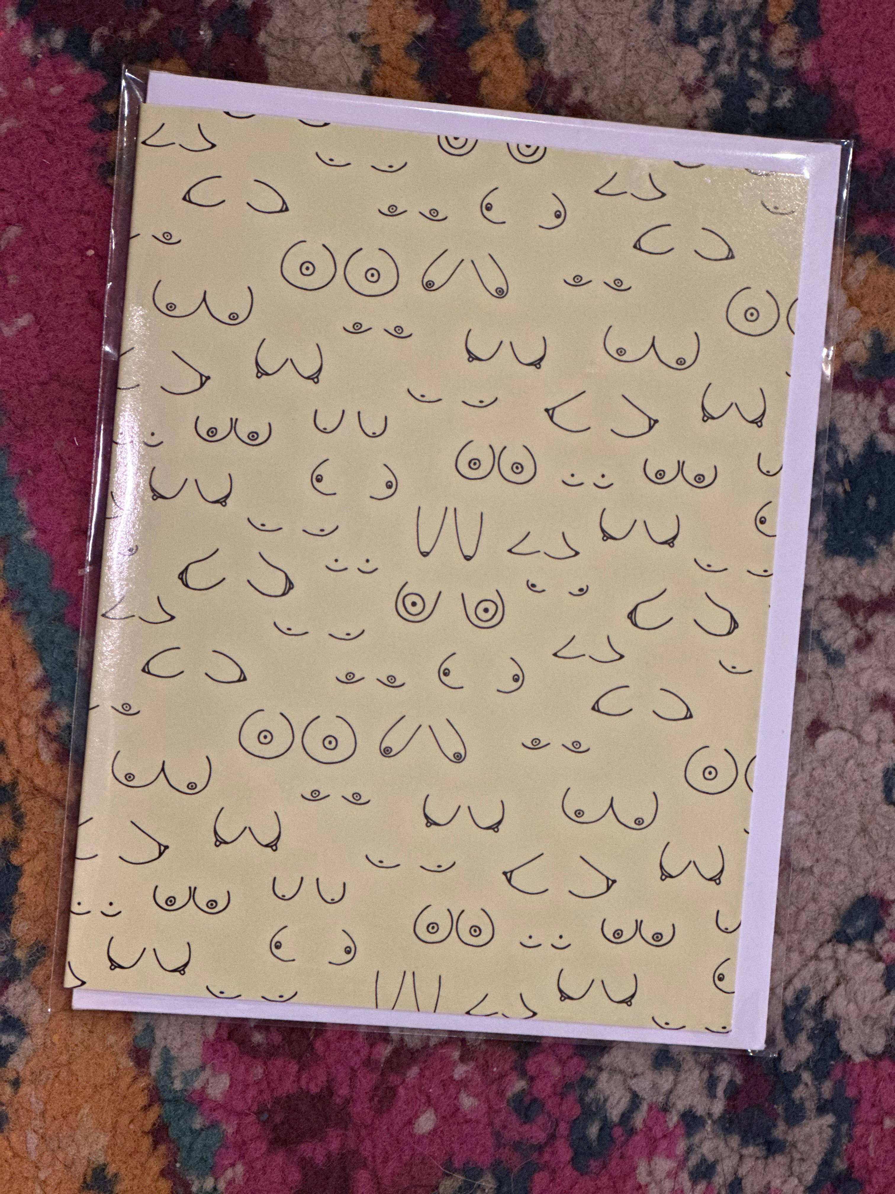 Crooked Halo – Engroshandel Hverdagshilsen kort – Alle Boobies lykønskningskort0