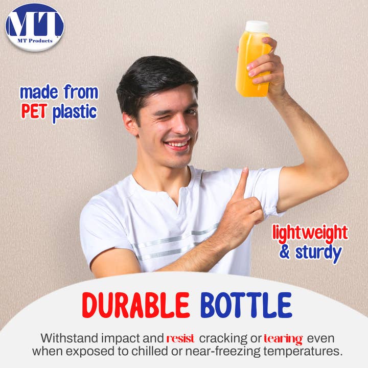 MT Products - Wholesale Milk/Juice Bottle - MT Products 12 oz Clear Plastic Juice Bottle2