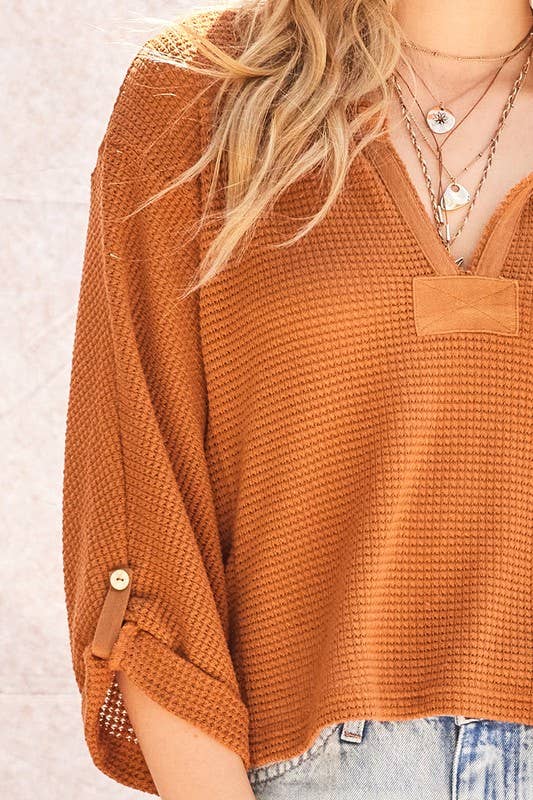 ILLA ILLA - Wholesale Gebreide top - Dames - Gebreide top met wafel14