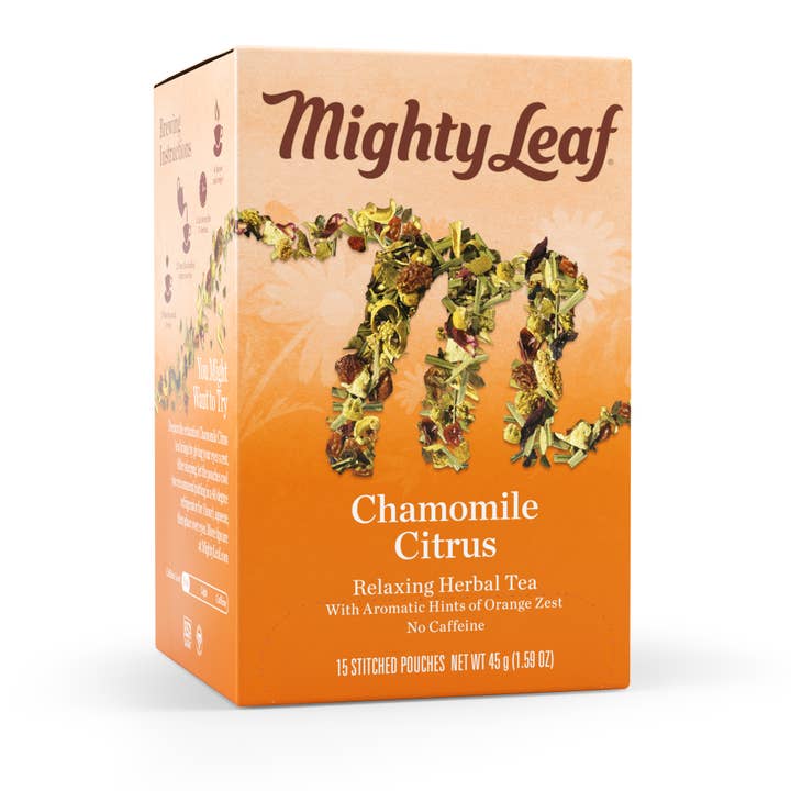 Chamomile Citrus, Silken Tea Pouch 15ct, Mighty Leaf for wholesale by Good As Gold Coffee