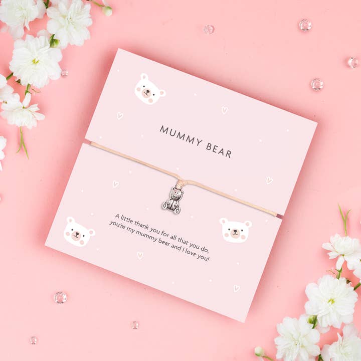 Letterbox Love Bracelets - Wholesale Charm/Dangle Bracelet - Mummy Bear – Teddy Charm Mother’s Day Bracelet1