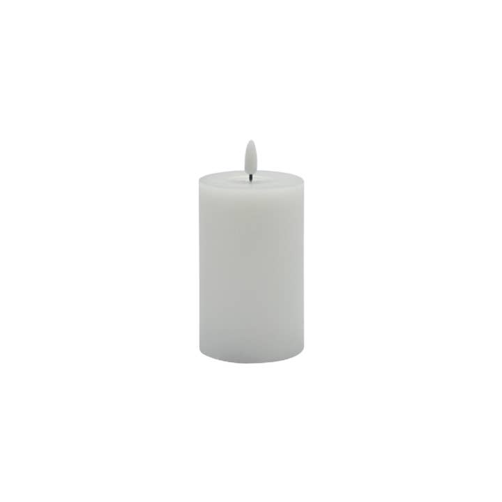 Small White Flameless Pillar Candle for wholesale on Faire3