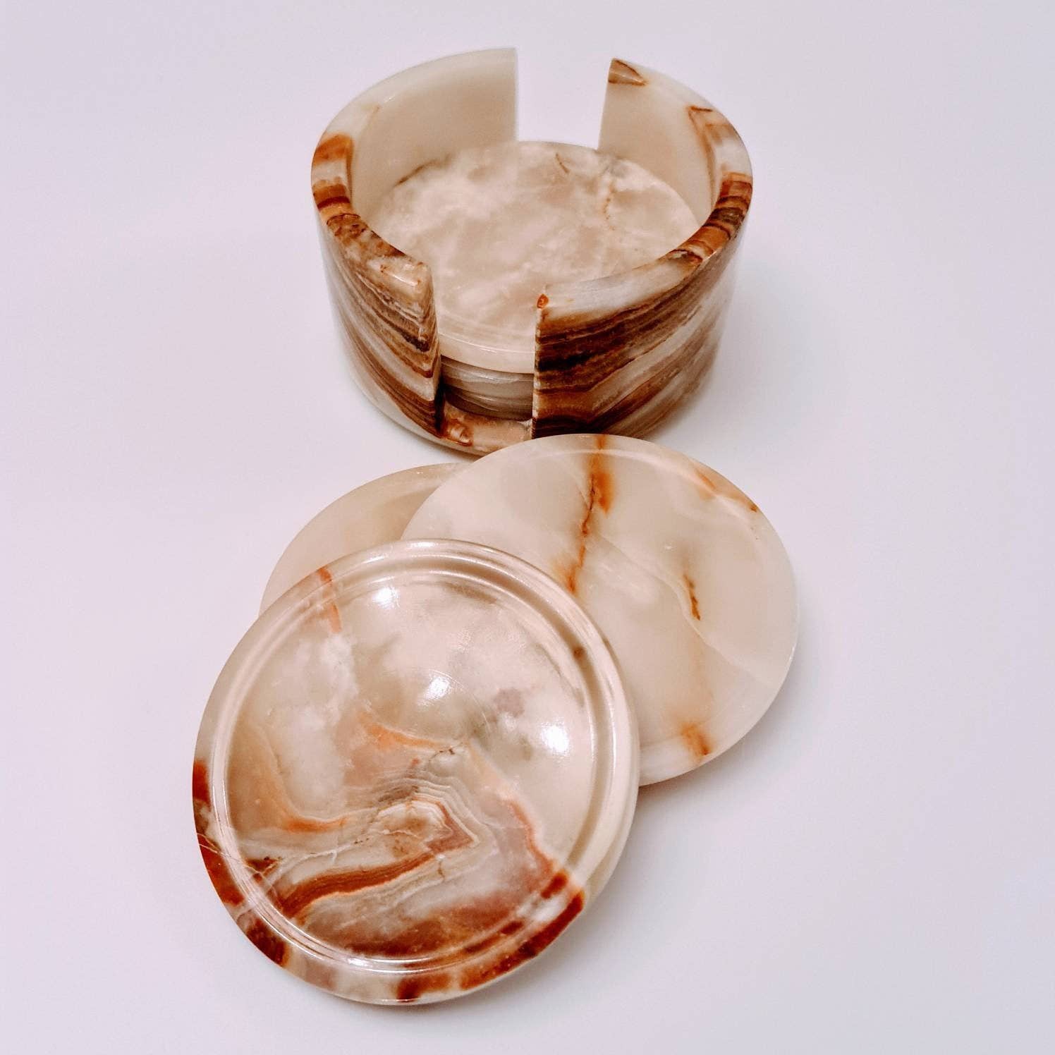 Gemstone Gifts Ltd. – wholesale Coasters – Onyx Tea Coasters - Set of 66