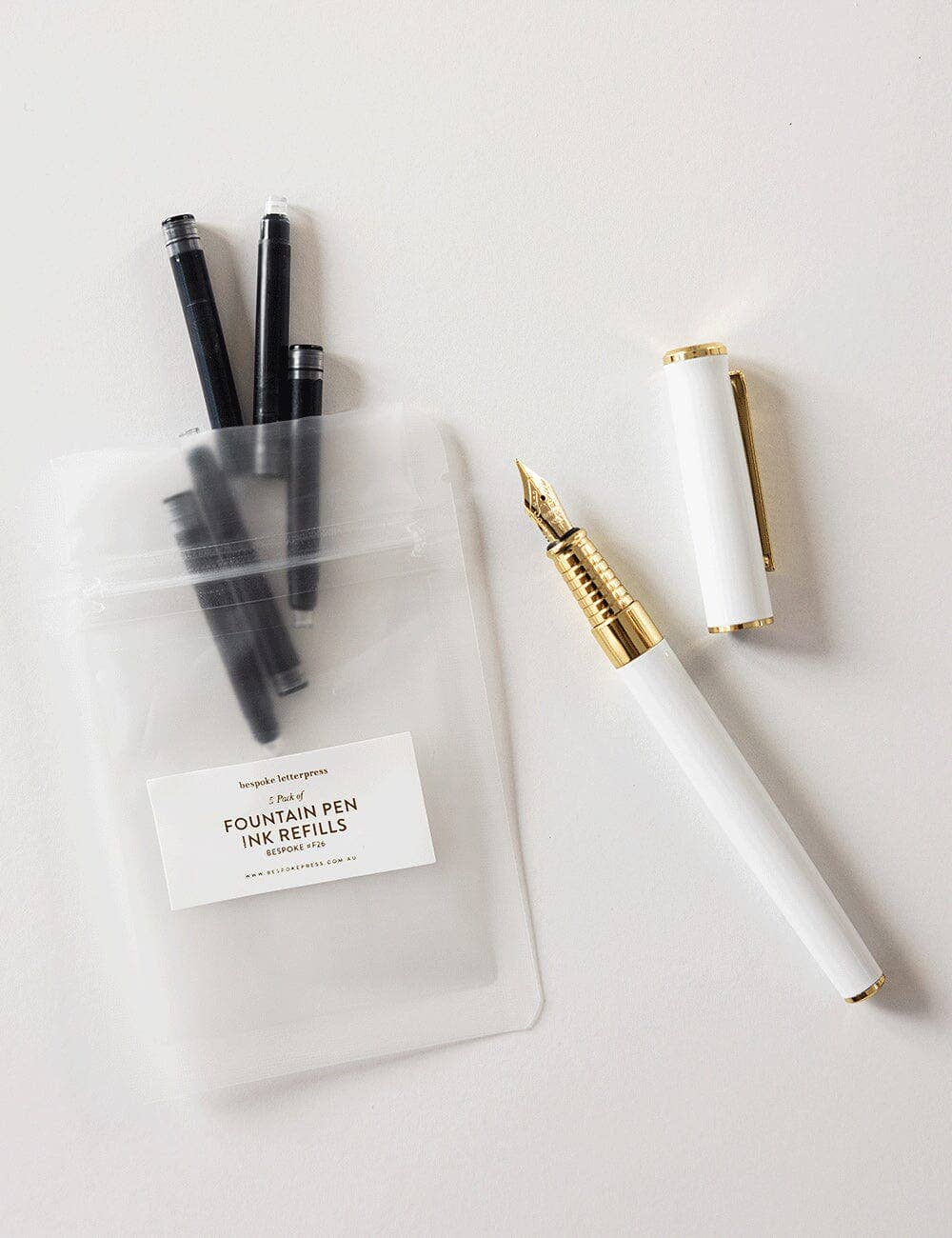 Bespoke Letterpress - Wholesale Pen - F26 Ink Refills for Fountain Pen 5pk3