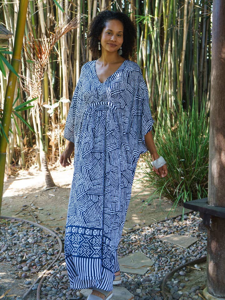 Bali Queen - Wholesale Kaftan - Women's - Mojave Cinched Long Caftan2