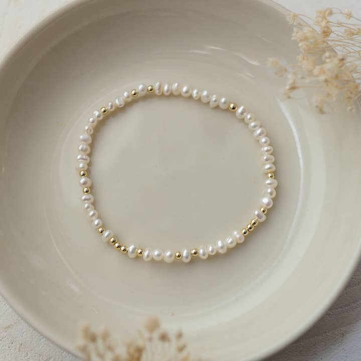 Serella Bracelet-white pearl for wholesale by Glee Jewelry