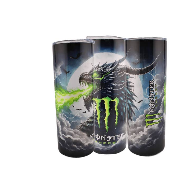 Alpha Wholesale - Wholesale Insulated Mug/Tumbler - 🐉⚡ Alpha Printing 20oz Tumbler – Energy Drink Dragon Edition