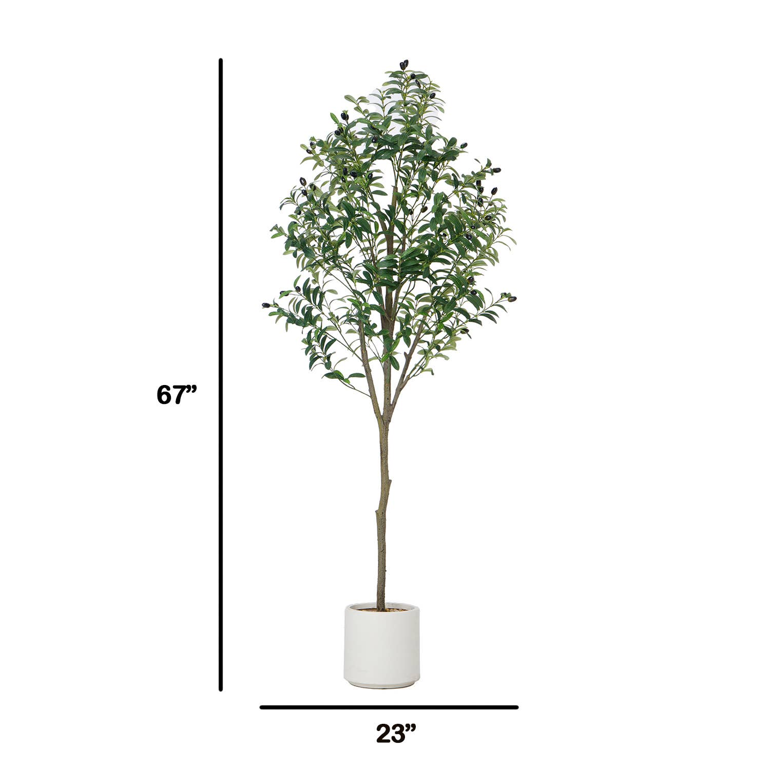 Vintage Home - Wholesale Artificial Plant - 67" Artificial Faux Olive Tree in a Beige Resin Planter3