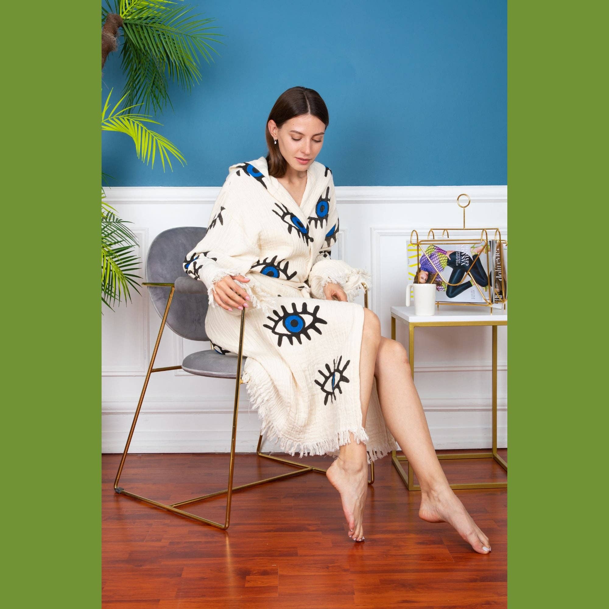 DNZ Textiel B.V. – wholesale Morgonrock - Dam – Ond öga morgonrock - 100% bomull8