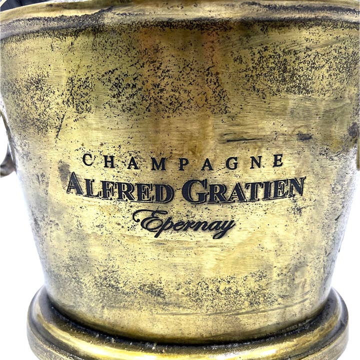 DDecorStore – Engroshandel Isspand – Alfred Gratien Messing Antik Champagne Bucket Oval Cooler3