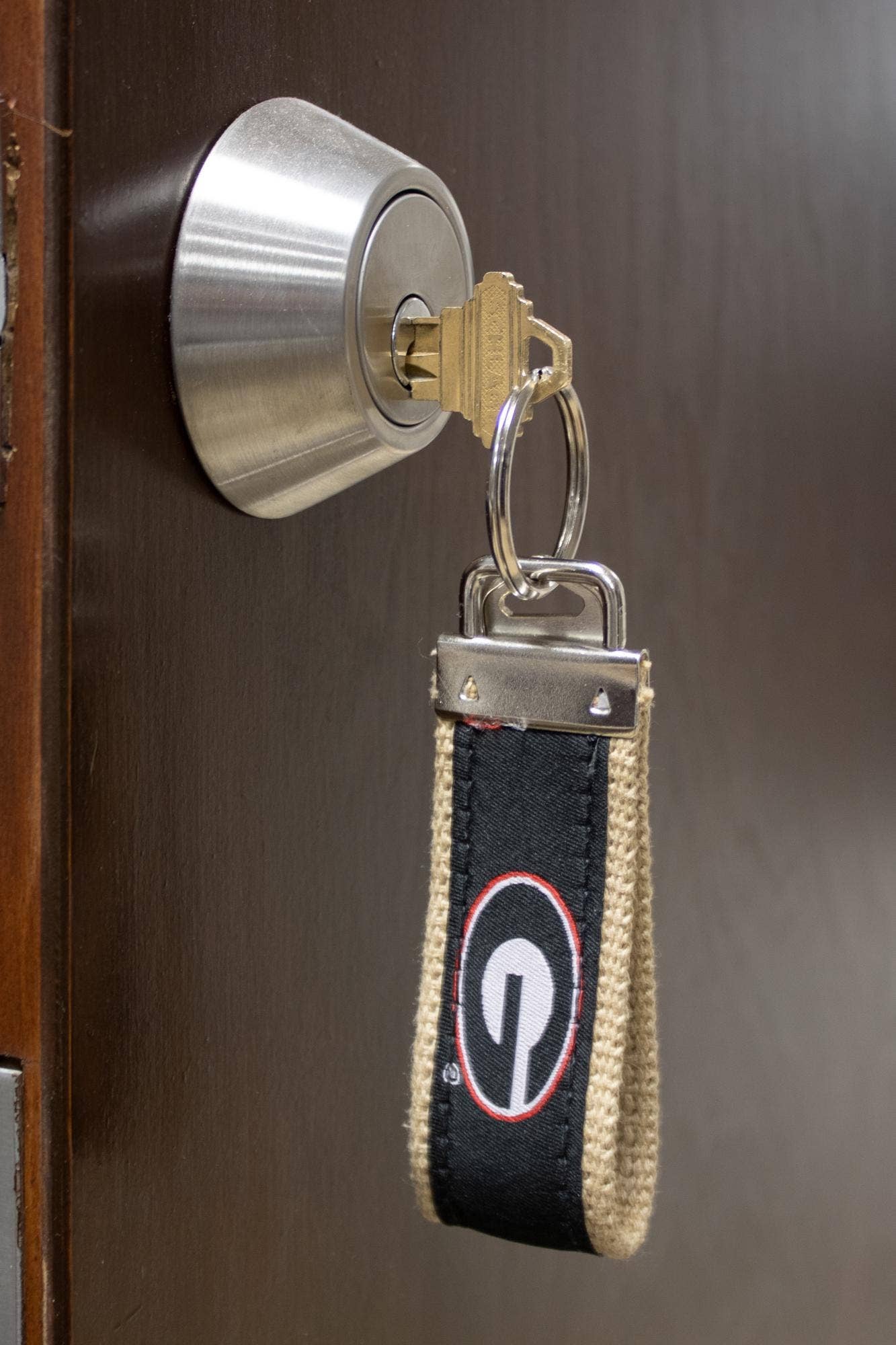 Zep-Pro - Wholesale Keychain - Unisex - Georgia Bulldogs Collegiate Woven Ribbon Key Chain. University of Gerogia Key Fob. UGA Dawgs Gift. Brass Clasp and O-Ring.5