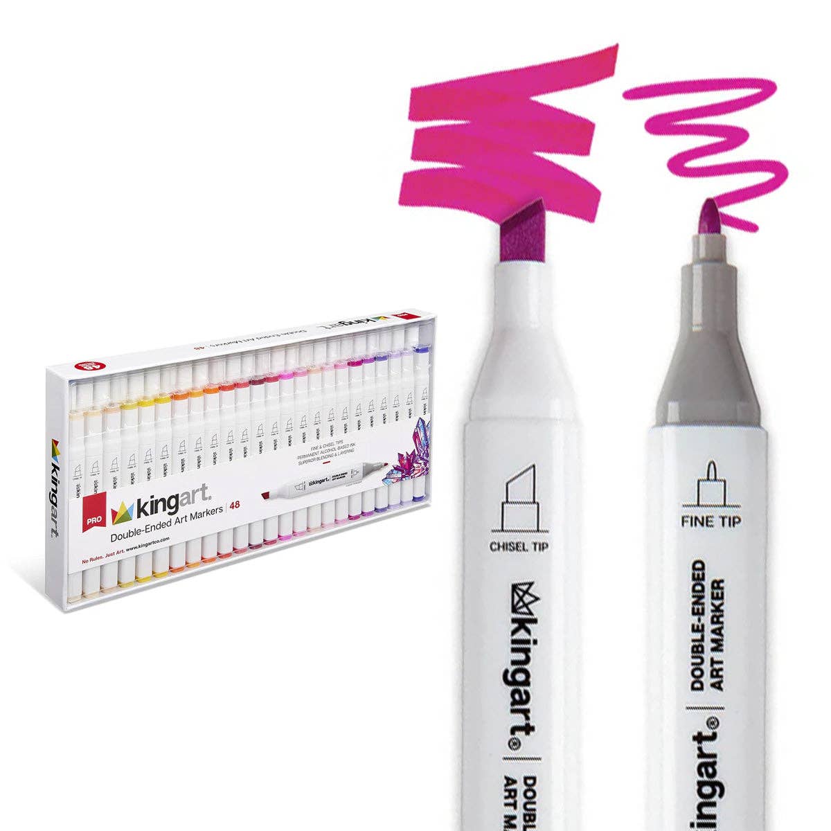 KINGART - Wholesale Marker - Double-Ended Alcohol Markers 48 pc0