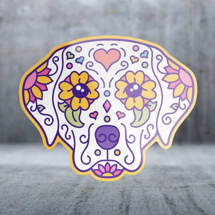 Sockerhundskalle - Klistermärke för wholesale av Two Feet Treats