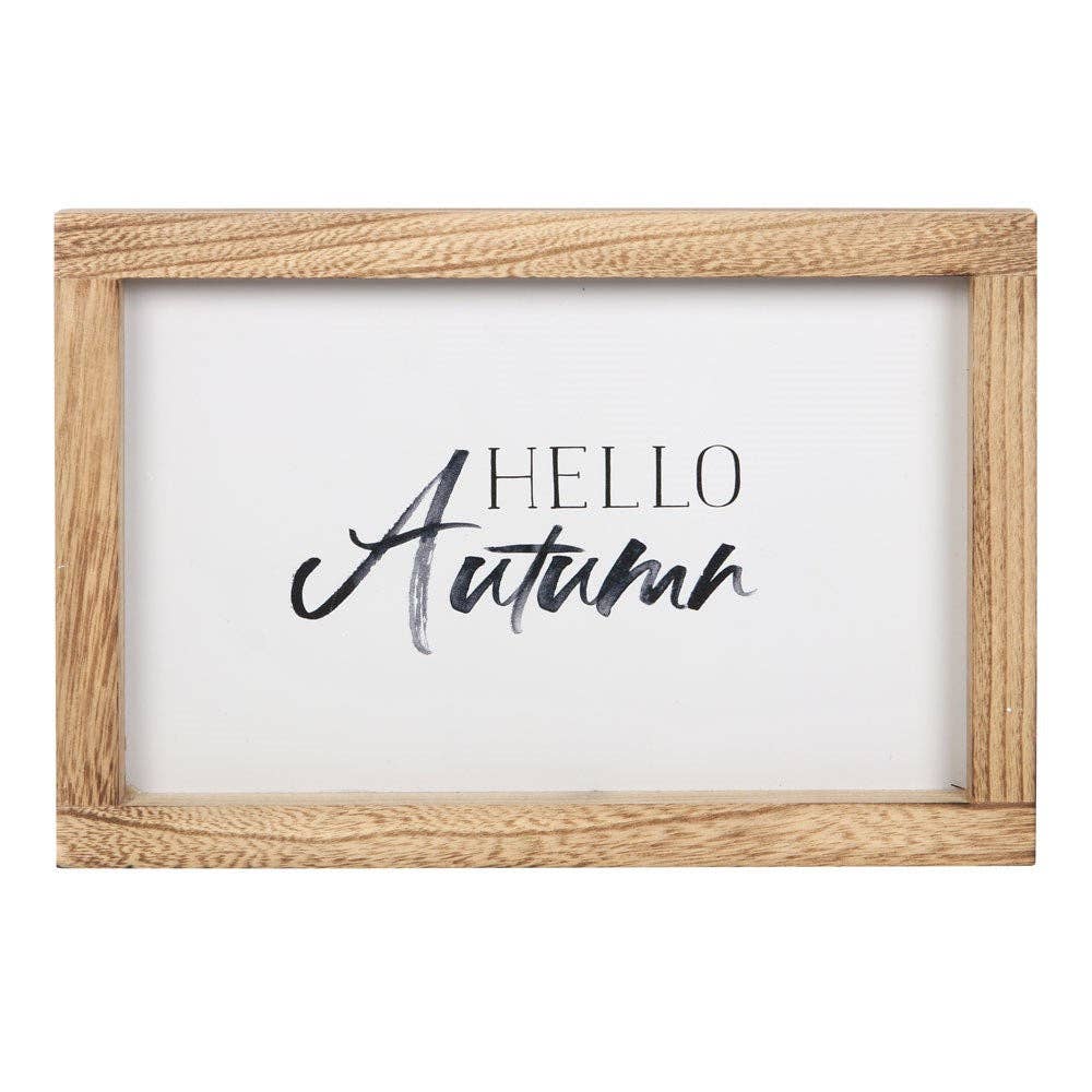 Something Different Wholesale - Wholesale Sign - Hello Autumn Fall Wooden Frame Sign1