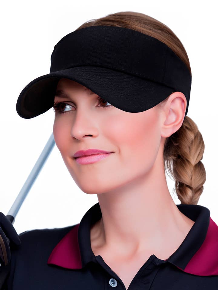 Classic Twill Cotton Velcro Back Visor - Unisex for wholesale by Cap Zone