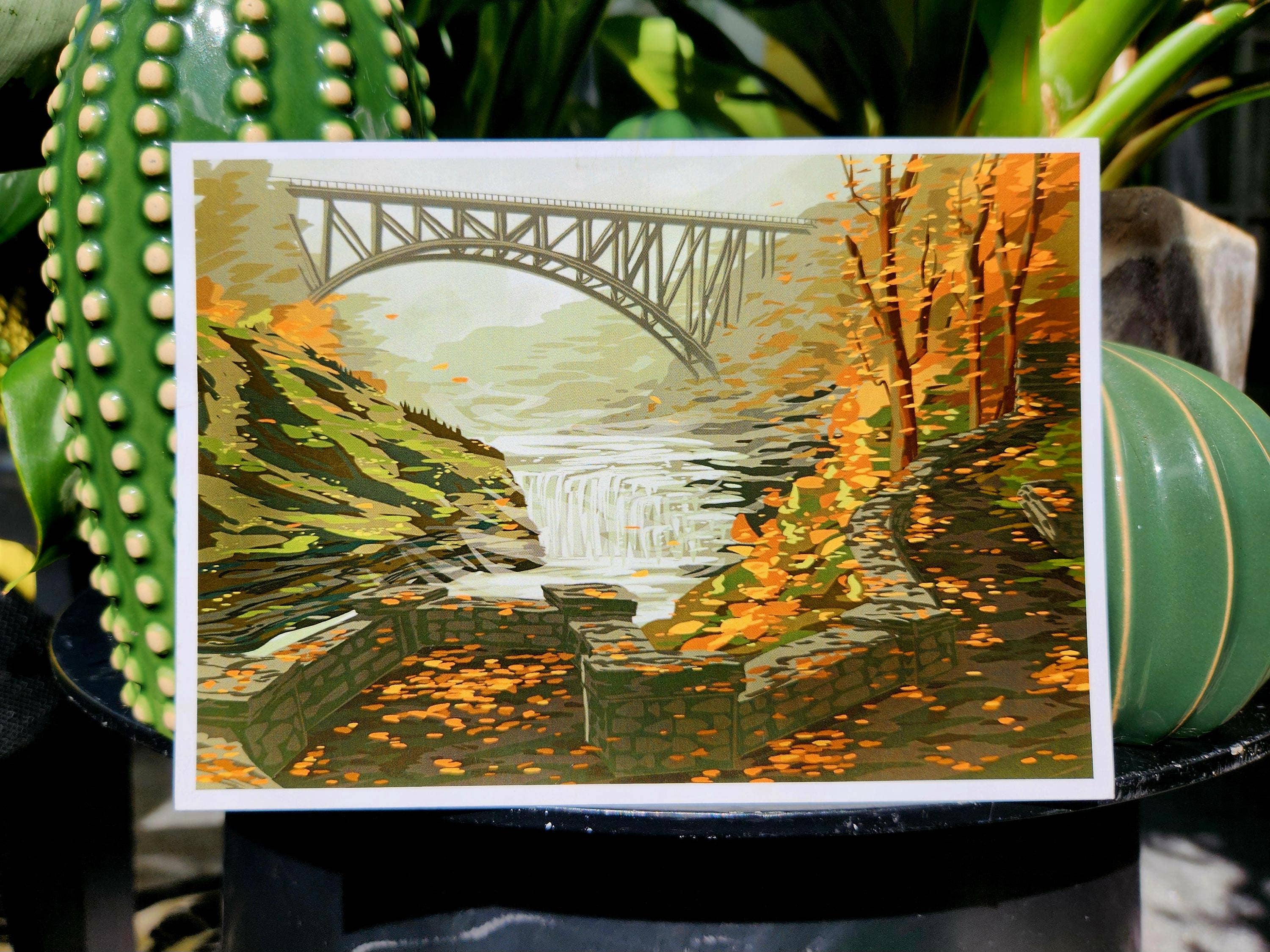 Madd Arts - Vendita all'ingrosso Stampa artistica - Stampa d'Arte Cascata Autunnale del Parco Statale di Letchworth1