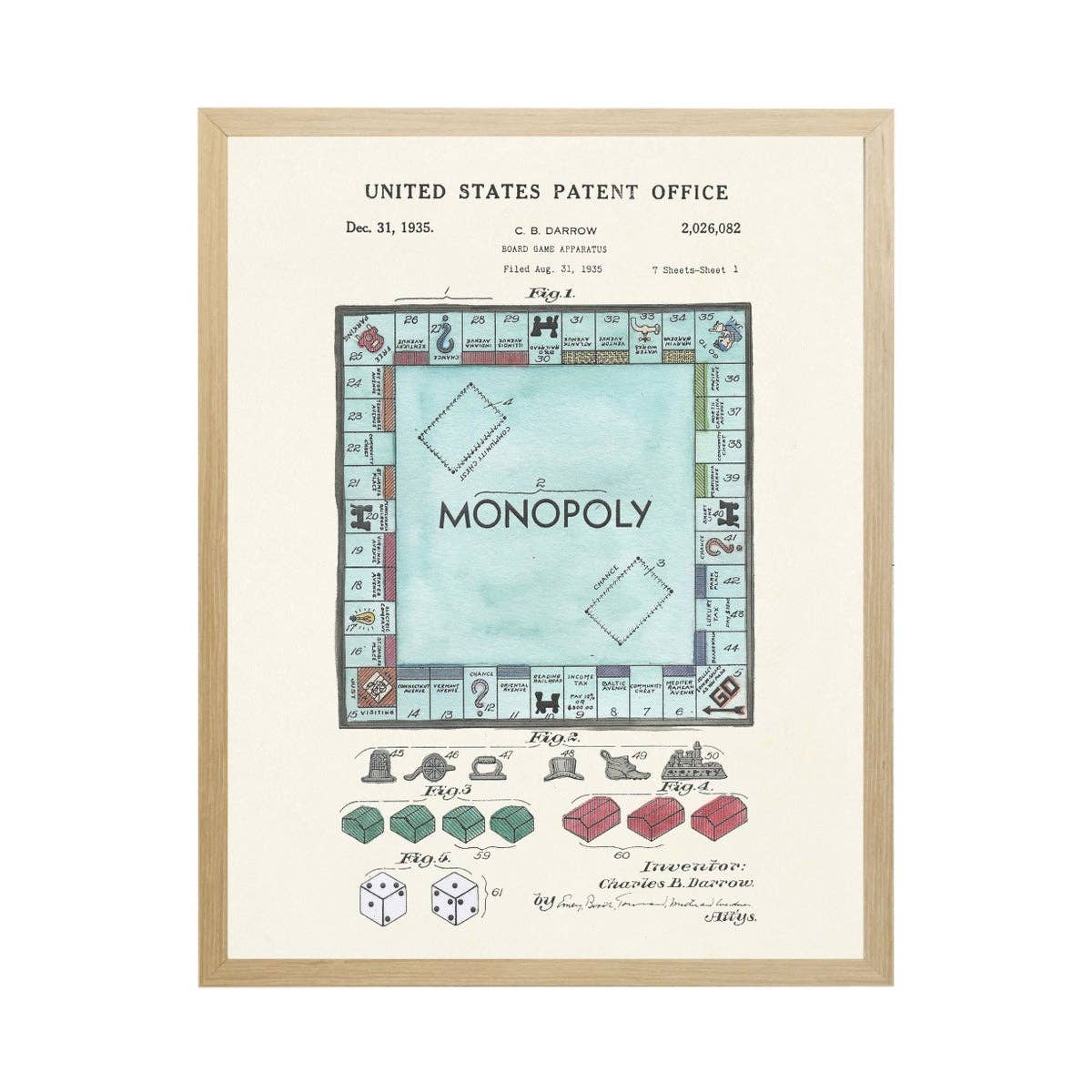 Antique Curiosities Inc - Wholesale Art Print - Monopoly Patent0