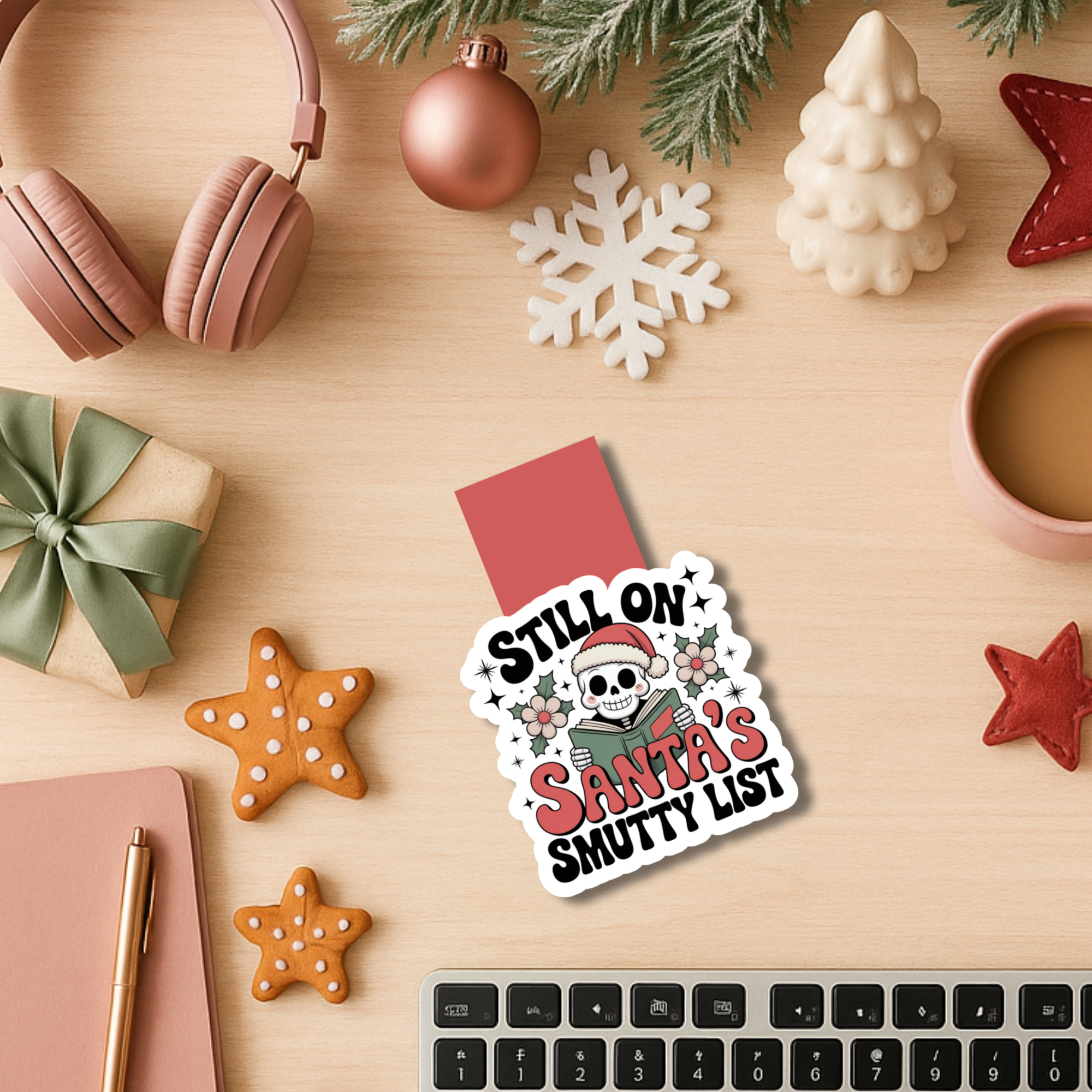 Auburn Row Design - Wholesale Bookmark - Still on Santa's Smutty List Christmas Magnetic Bookmark4