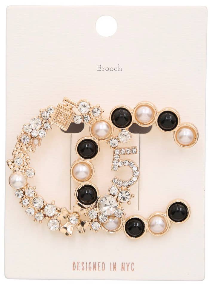 Rund Cirkel Åben Cirkel Rhinsten Broche MBR-1091 for engroshandel hos anbfashion