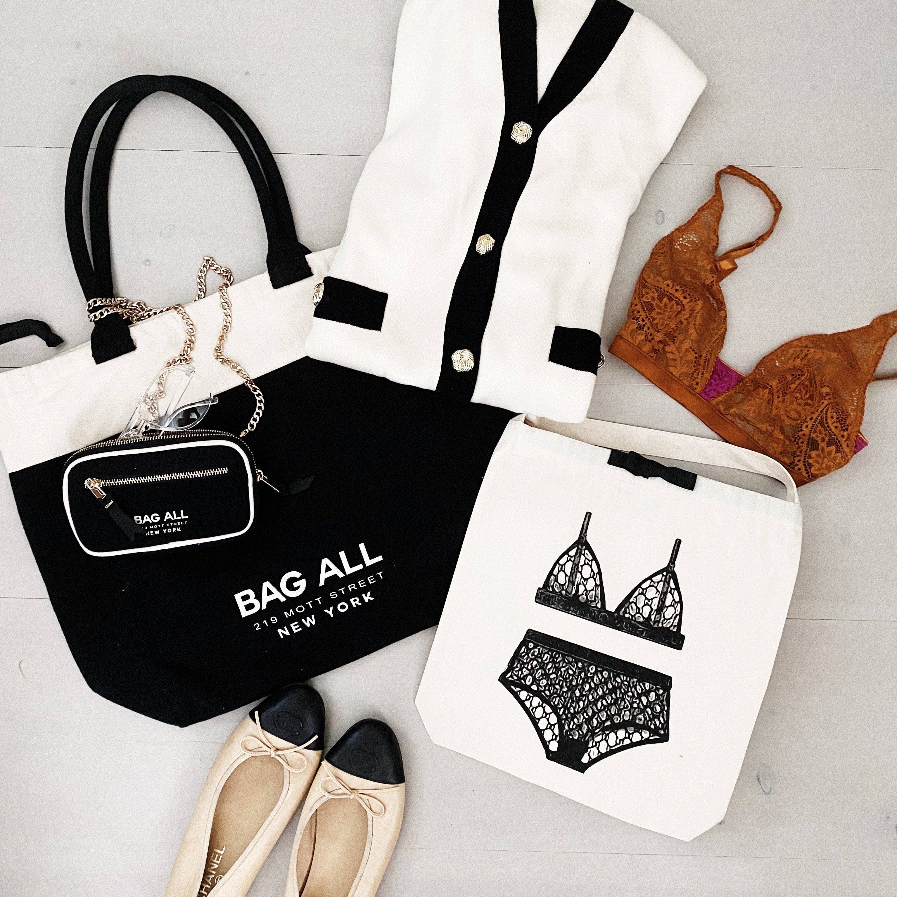 Bag-All – wholesale Lingerie Set – women's – London Lingerie Travel Bag, Cream4