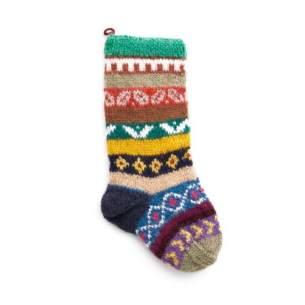 SERRV International - Wholesale Holiday Stocking - Nepali Remnant Patterned Stocking0