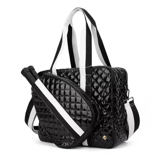 Lemonbella – wholesale Sports bag – Unisex – Judy Pickle Ball Tote Quilted Black1