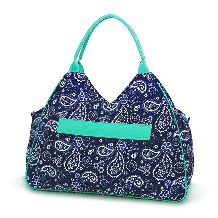 K120 | NEVER-FULL BEACH BAG - PAISLEY for wholesale by RED TO PURPLE LLC