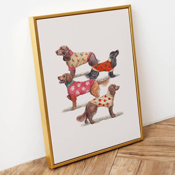 Cocker Spaniel Art Print | Hand Illustrated Dog Wall art for wholesale by Beth Goodwin Designs