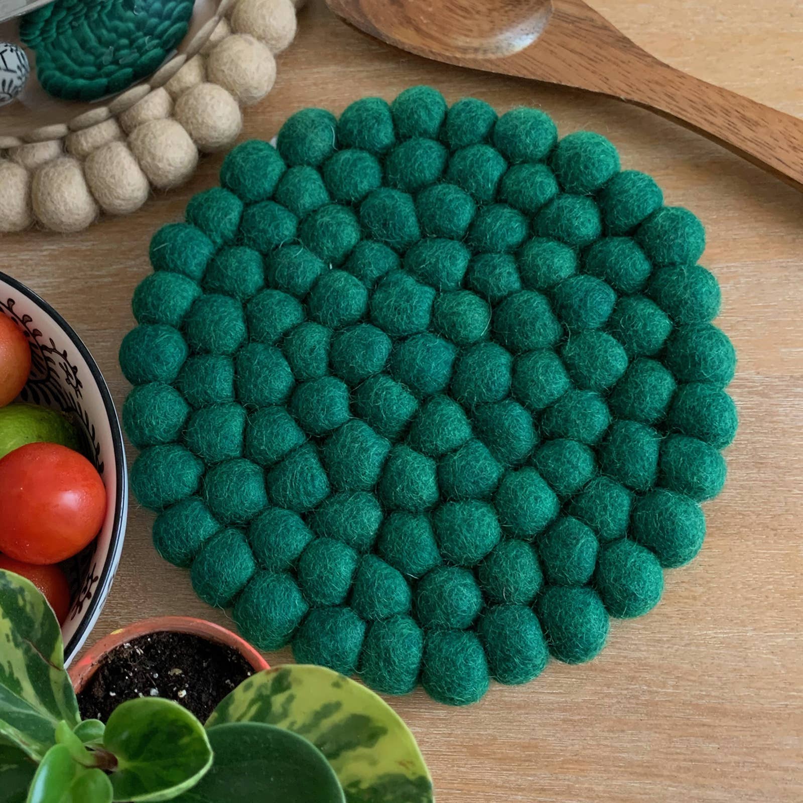 Hamro Village - Wholesale Trivet - Felt Ball Trivet 6