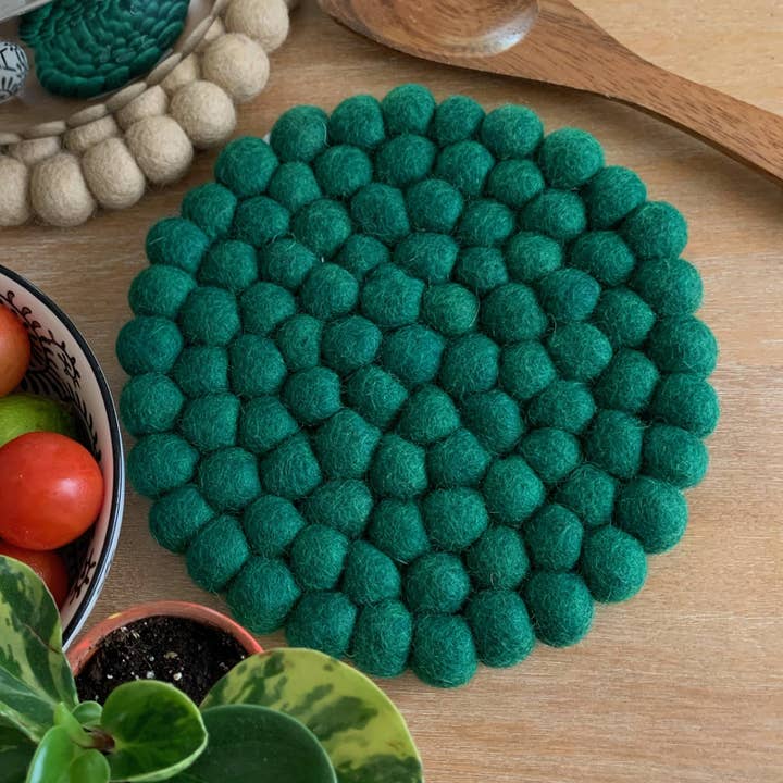 Hamro Village - Wholesale Trivet - Felt Ball Trivet 6