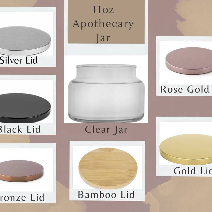 *Parfum Terreux* - Sans Étiquette - Pot d'Apothicaire 11oz Non Marqué pour la vente par LiveYoung Candle Company