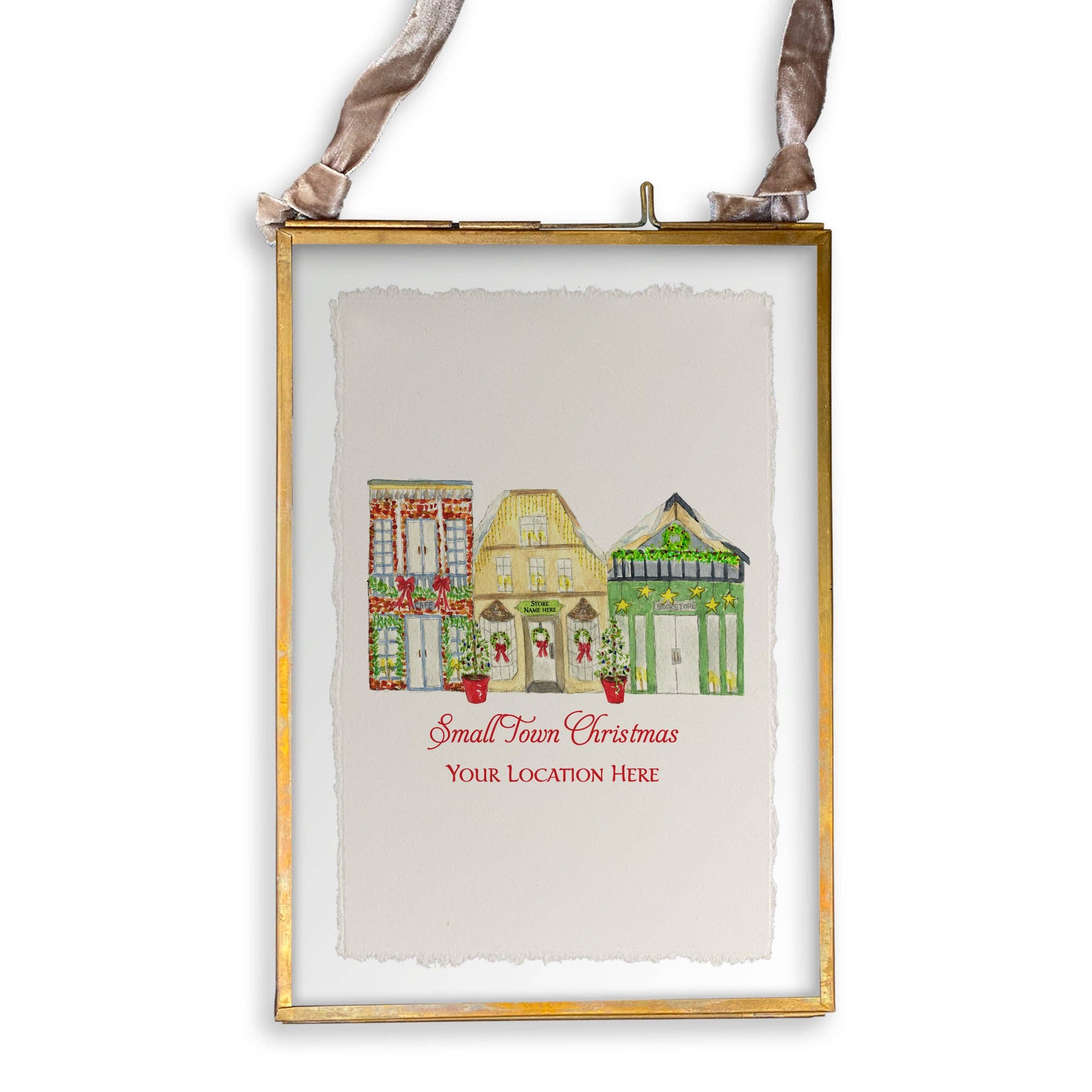 French Graffiti - Vente Torchons - Noël dans une petite ville avec emplacement13