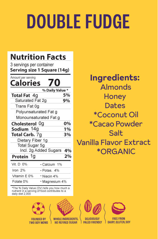 Kelsi's – Engroshandel Snackbars – Dobbelt Fudge Brownie Dej Bidder Glutenfri Paleo1