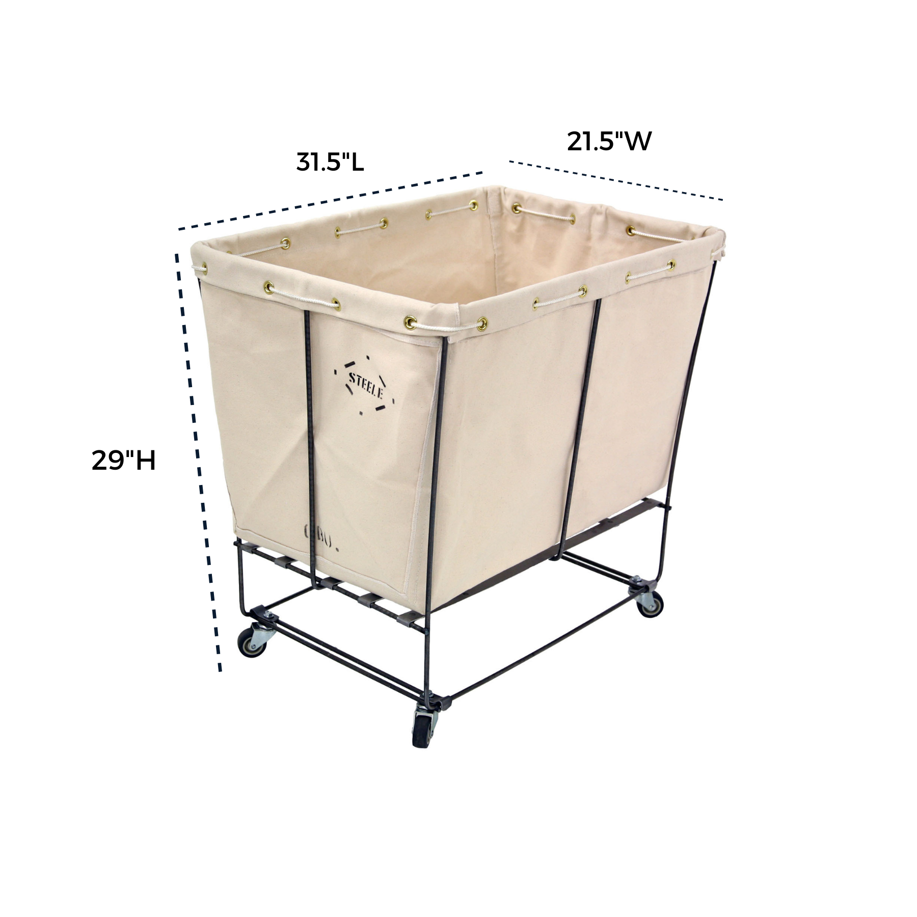 Steele Canvas Basket Corp. – wholesale Tvättkorg – Canvas Elevated Truck - Avtagbar stil 3 Bu5