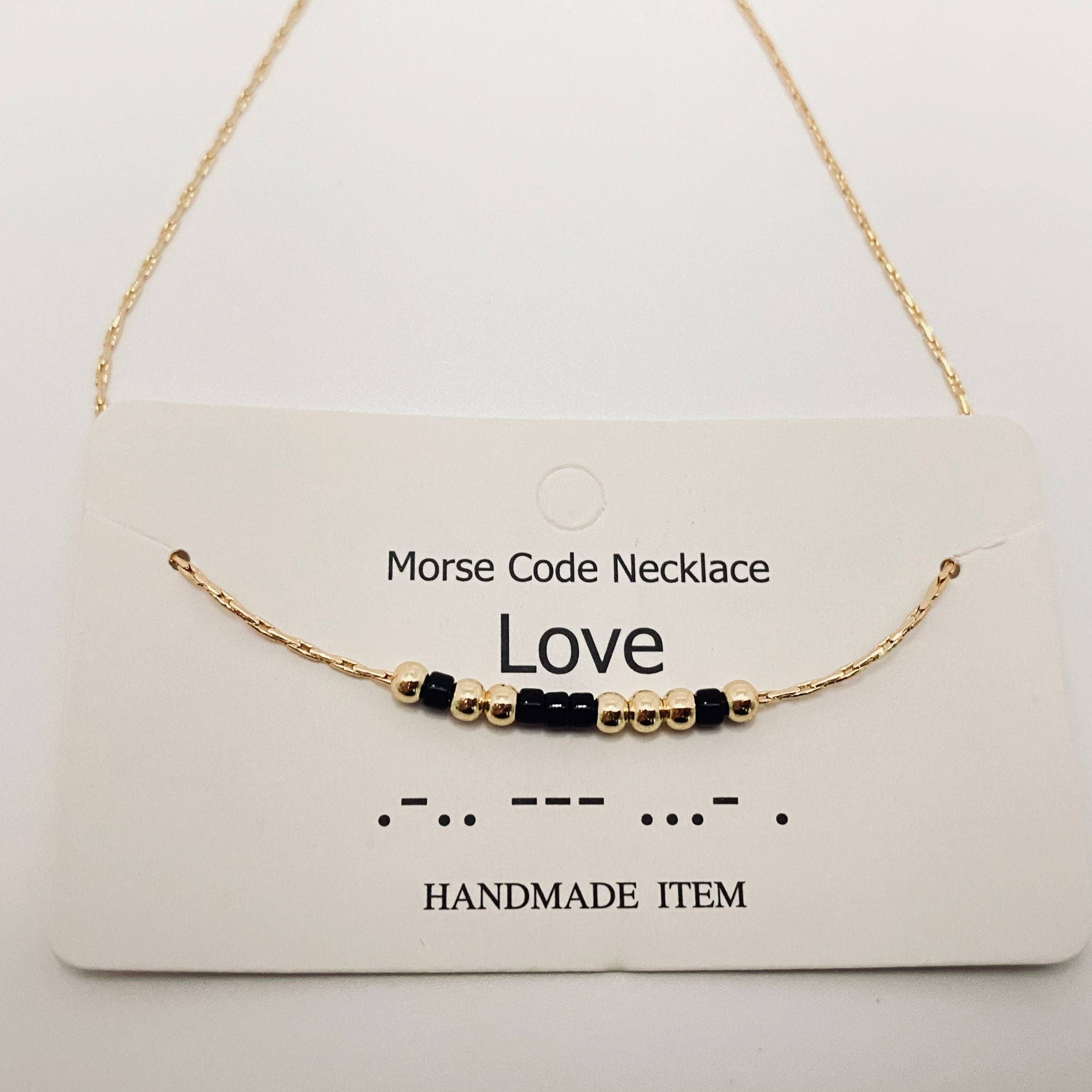 Mio Queena – wholesale Pendant/charm necklace – Personality Handmade Morse Code Necklace with Card17