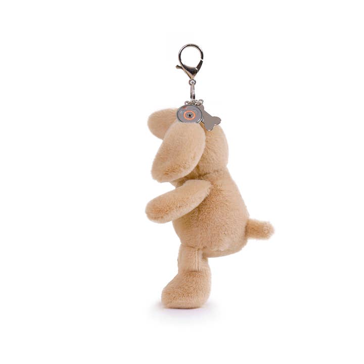 OB - Wholesale Keychain - Kids - Duke Dog Bag Charm (Vegan Angora) 7"/ 18 cm