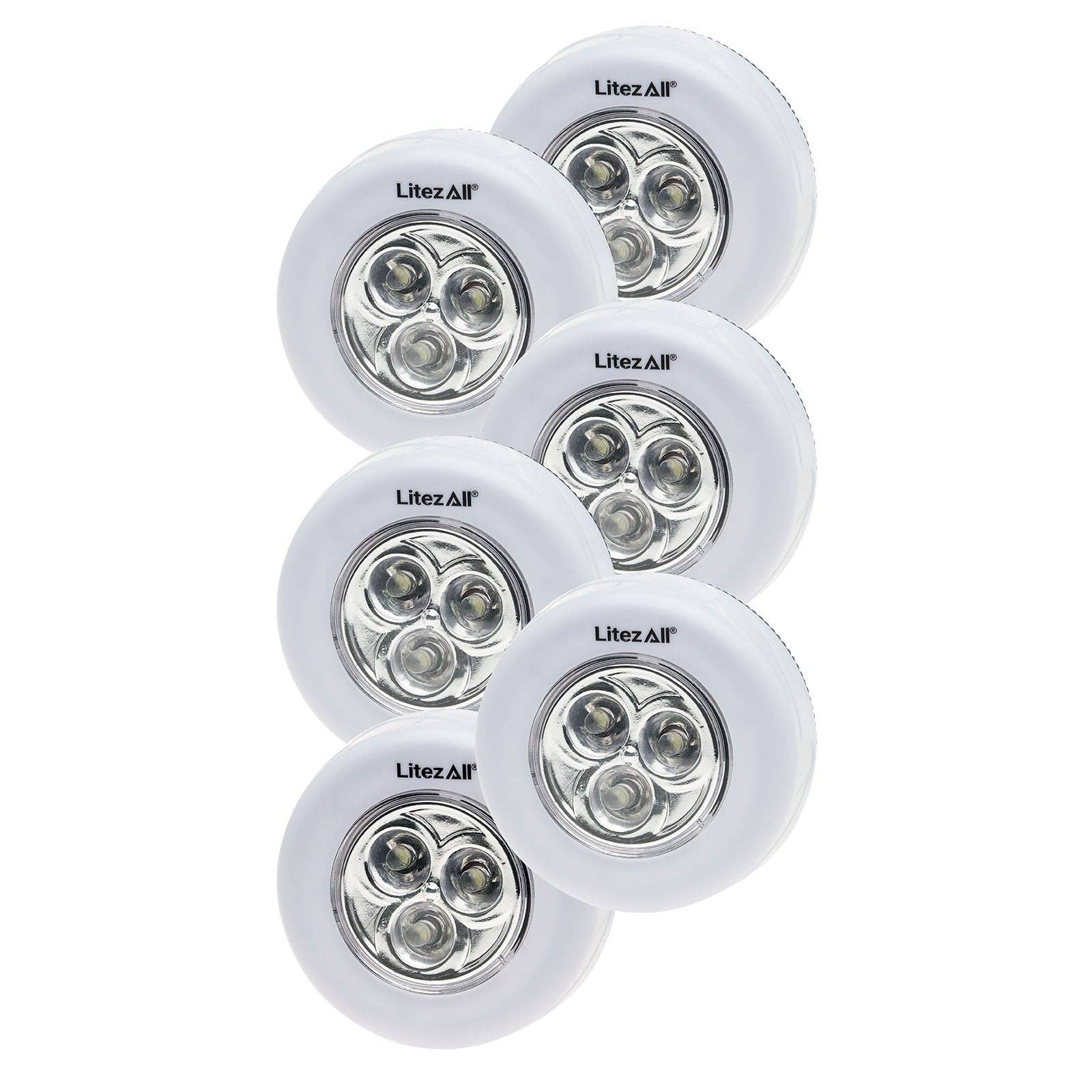 LitezAll - Wholesale Accent/Desk Lamp - LitezAll LED Puck Light 6 Pack6