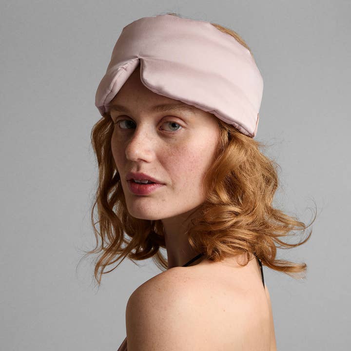 Delicate Pink Washable Silk Sleep Mask for wholesale on Faire