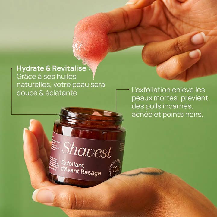 Shavest - Vente Gommage/exfoliant pour le corps - Exfoliant Framboise d’Avant Rasage