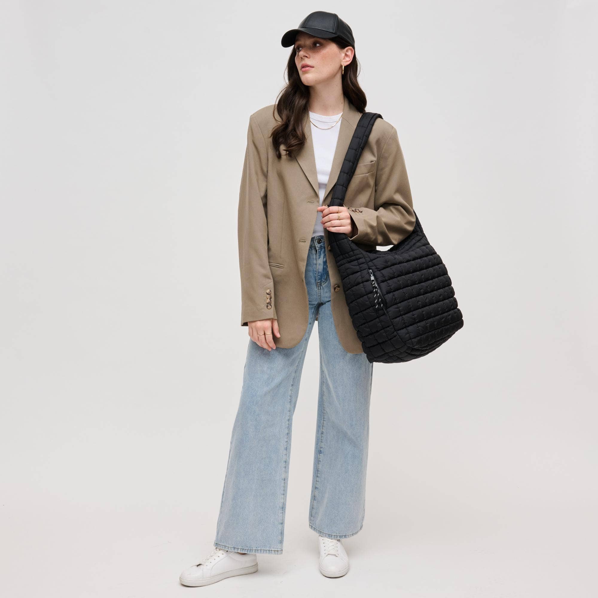 Urban Expressions - Vente Sac porté épaule – femme - Sac hobo matelassé en nylon Leda49