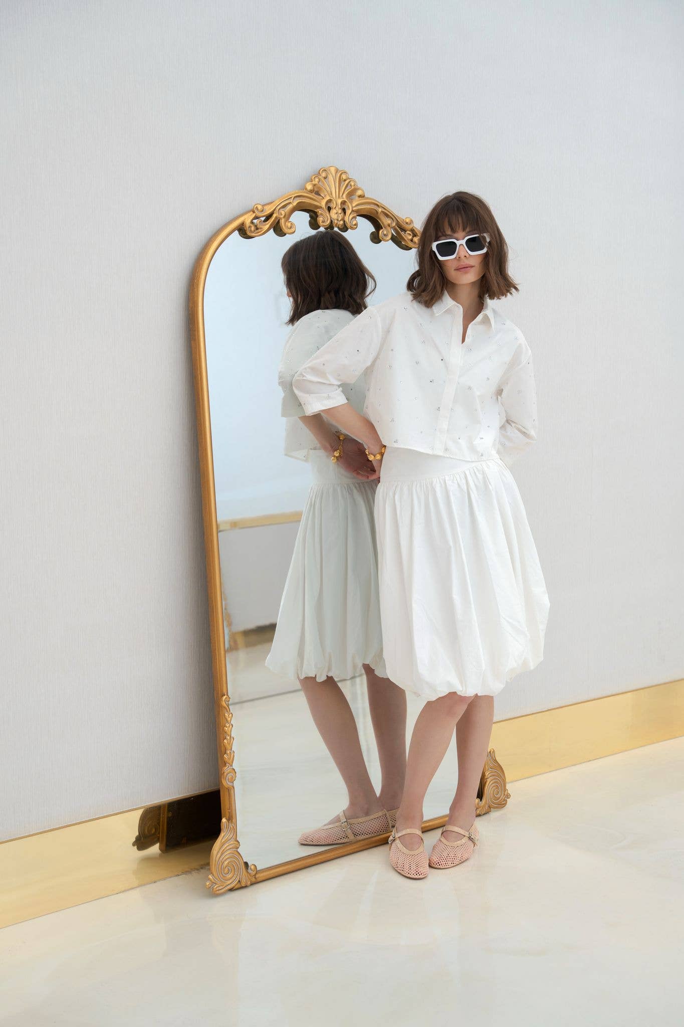 Aleeza Paris – wholesale Top & skirt set – Women's – Bubble Set Shirt9