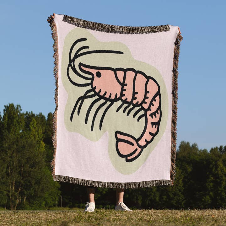 3dRose - Wholesale Throw Blanket - 3dRose, Baby Pink Shrimp, Blanket1
