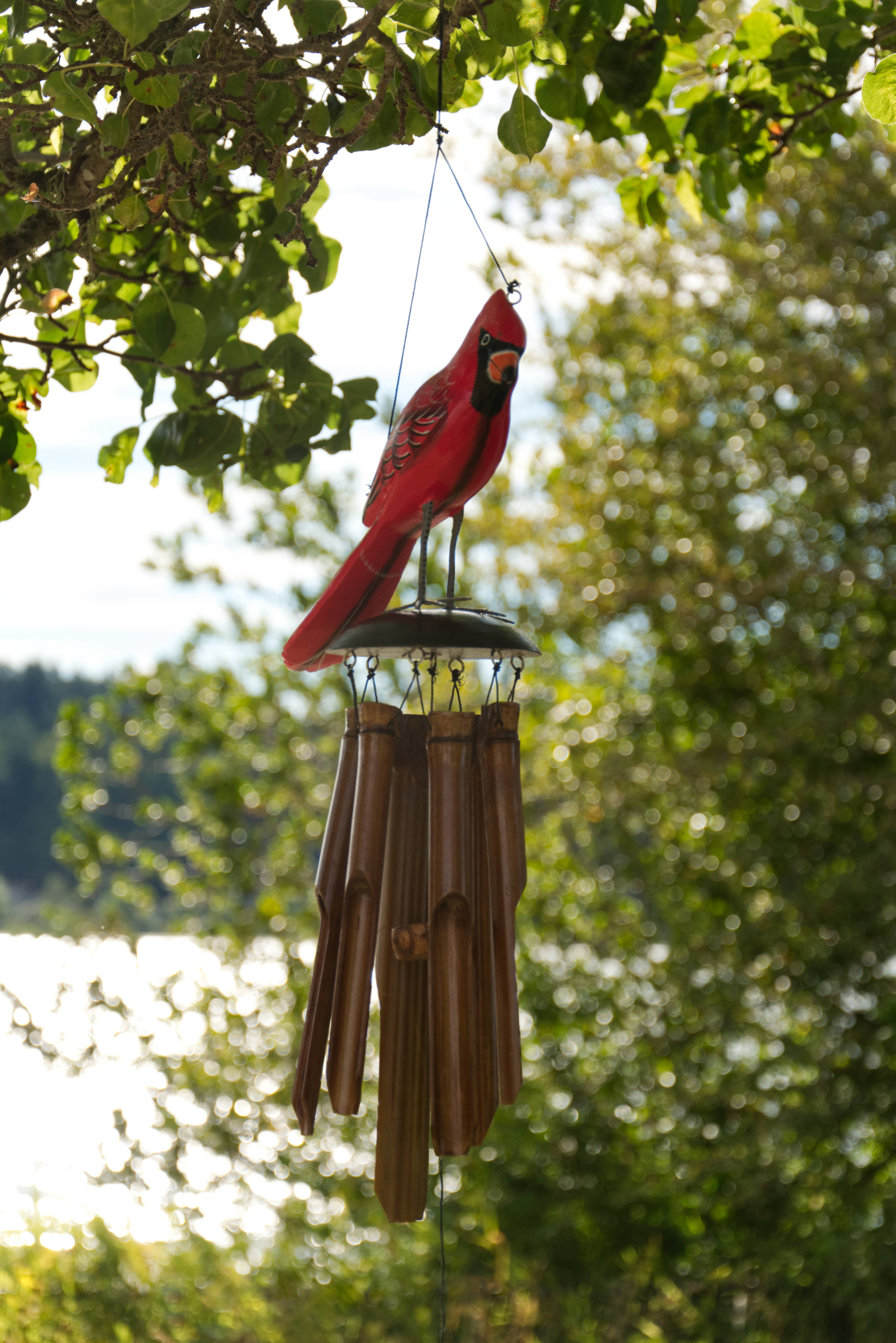 Cohasset Gifts - Wholesale Wind Chime - Cardinal Bamboo Wind Chime1