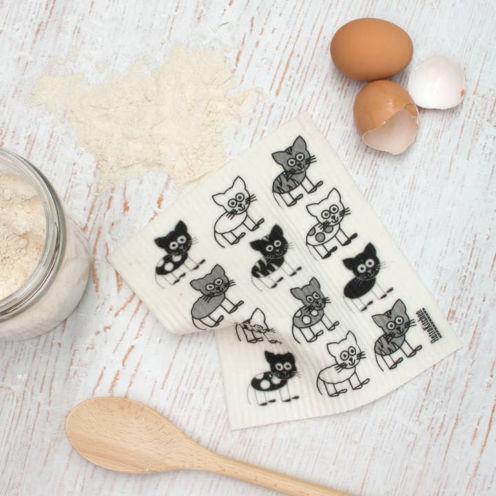 RetroKitchen - Wholesale Cleaning sponge - Sponge Cloth - Cats1