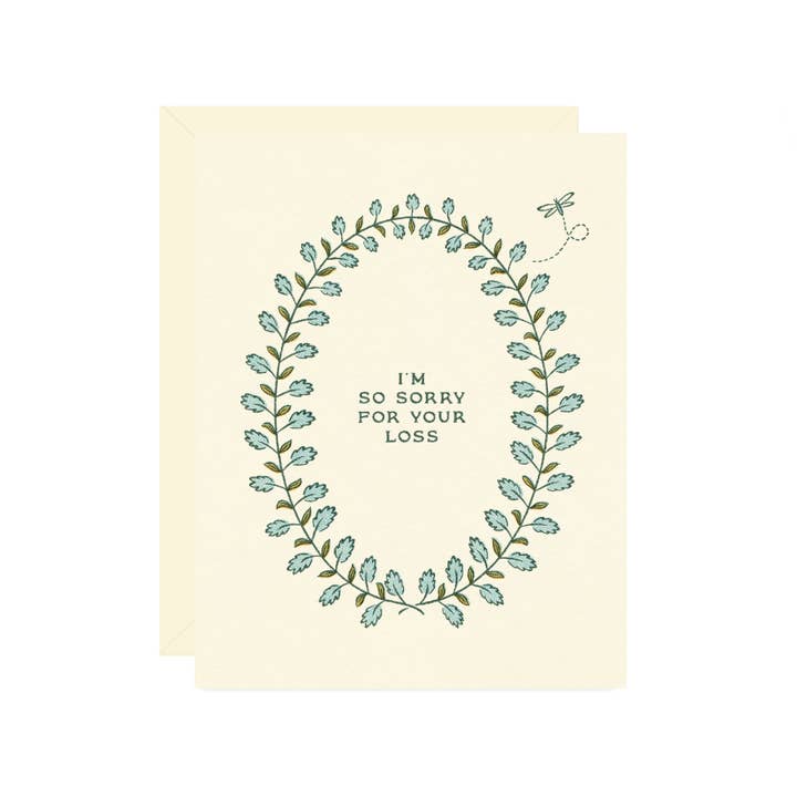 Sorry for your loss Sympathy Card for wholesale by Wallflower Paper & Party