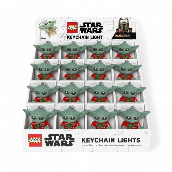 LEGO Star Wars Holiday Sweater Grogu LED Keychain 16ct CDU for wholesale by Santoki LEGO Lights