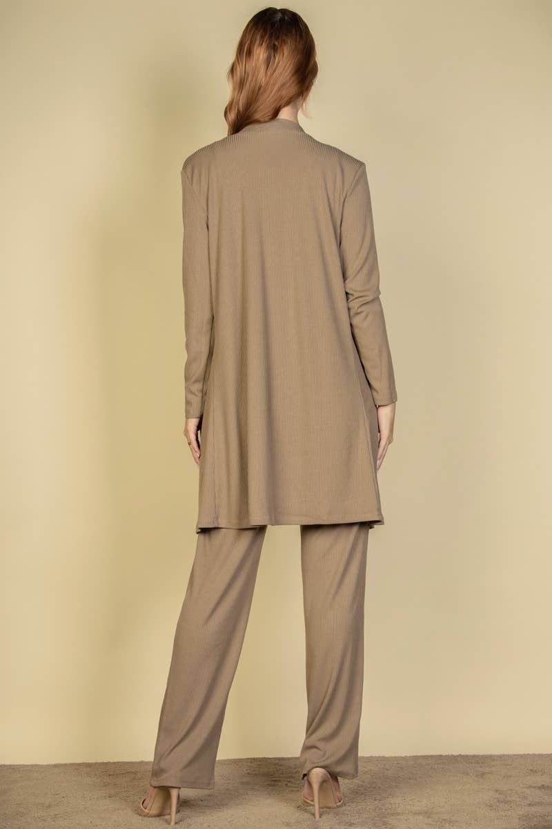 CAPELLA APPAREL - Wholesale Lounge Set - Women's - 3 Pieces Cami Top with Pants and Long Cardigan Set8