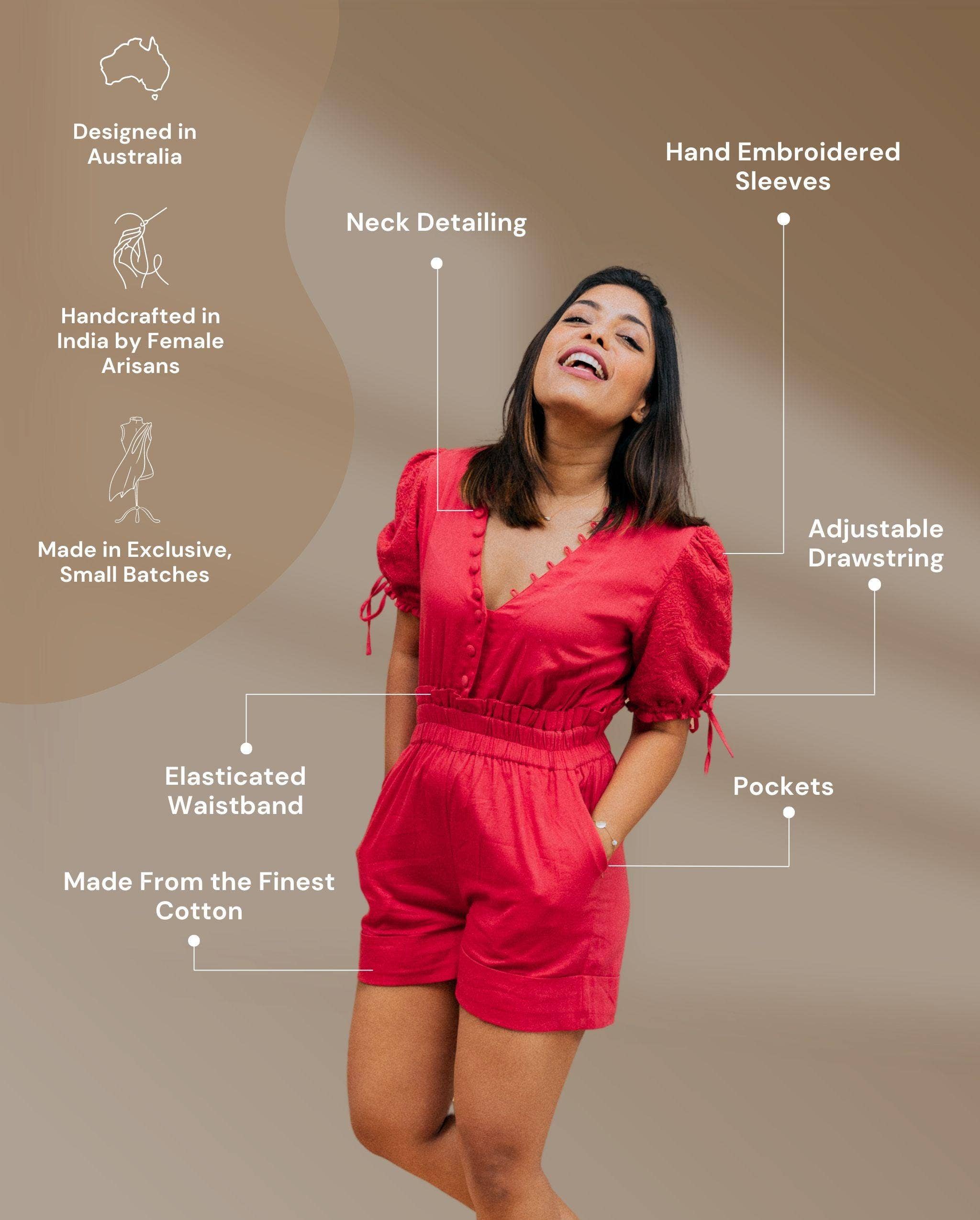 Kaasida | Women Fashion Boutique - Wholesale Romper - Women's - Gulnari Cotton Playsuit5