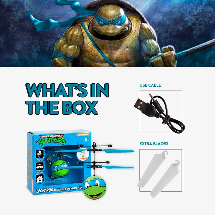 World Tech Toys - Wholesale Toy Plane - Kids - Nickelodeon TMNT Leonardo UFO Ball Helicopter3